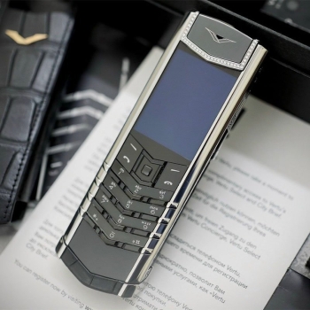 Signature S Black Alligator Skin Diamonds